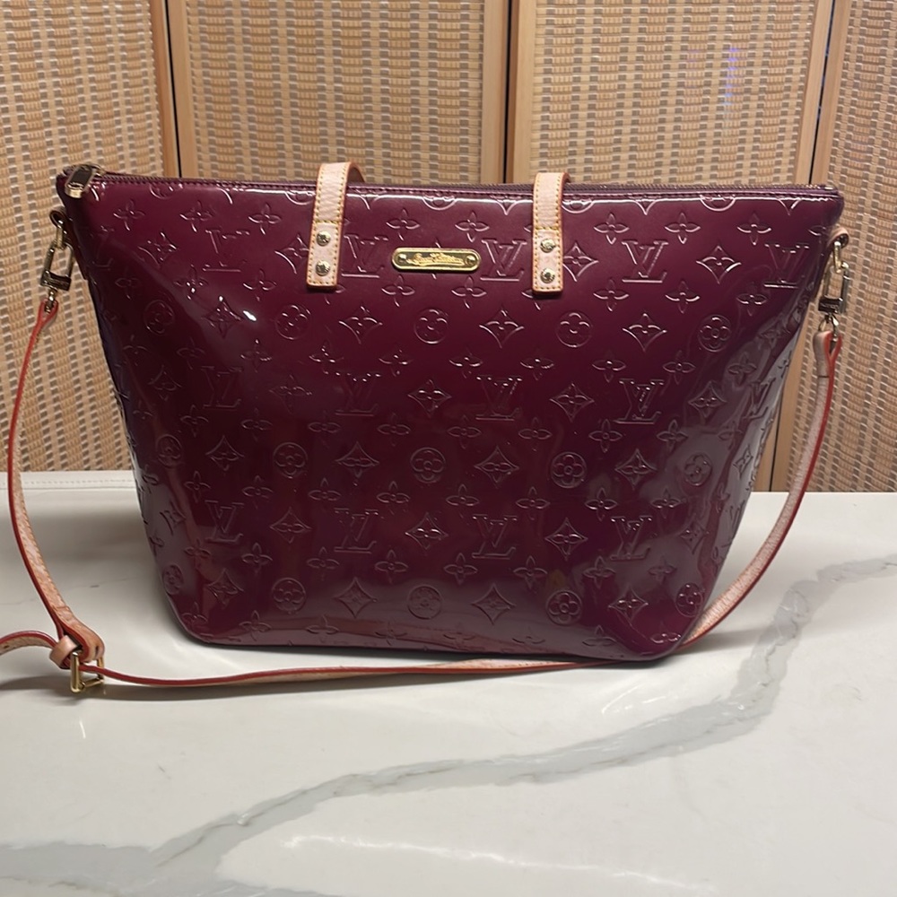 Wine Louis Vuitton handbag signature canvas